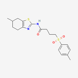 N-(6-methyl-4,5,6,7-tetrahydrobenzo[d]thiazol-2-yl)-4-tosylbutanamide