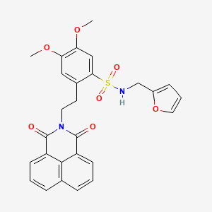 2-(2-(1,3-dioxo-1H-benzo[de]isoquinolin-2(3H)-yl)ethyl)-N-(furan-2-ylmethyl)-4,5-dimethoxybenzenesulfonamide