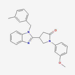 1-(3-methoxyphenyl)-4-[1-(3-methylbenzyl)-1H-benzimidazol-2-yl]pyrrolidin-2-one