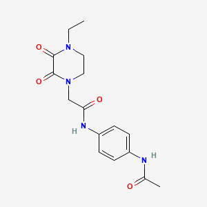 N-(4-acetamidophenyl)-2-(4-ethyl-2,3-dioxopiperazin-1-yl)acetamide