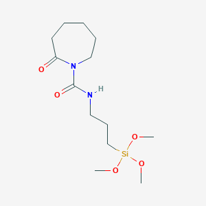 molecular formula C13H26N2O5Si B025671 N-[5-(Trimethoxysilyl)-2-aza-1-oxopentyl]caprolactam CAS No. 106996-32-1