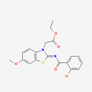 (Z)-ethyl 2-(2-((2-bromobenzoyl)imino)-6-methoxybenzo[d]thiazol-3(2H)-yl)acetate