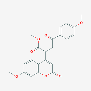 methyl 2-(7-methoxy-2-oxo-2H-chromen-4-yl)-4-(4-methoxyphenyl)-4-oxobutanoate