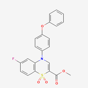 methyl 6-fluoro-4-(4-phenoxyphenyl)-4H-1,4-benzothiazine-2-carboxylate 1,1-dioxide