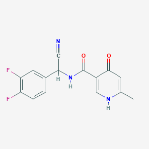 B2567103 N-[cyano(3,4-difluorophenyl)methyl]-6-methyl-4-oxo-1,4-dihydropyridine-3-carboxamide CAS No. 1797129-46-4