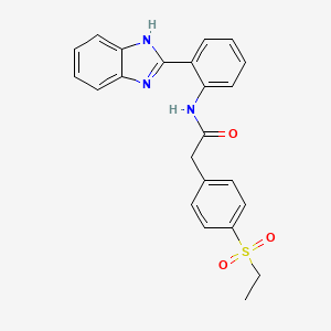 N-(2-(1H-benzo[d]imidazol-2-yl)phenyl)-2-(4-(ethylsulfonyl)phenyl)acetamide