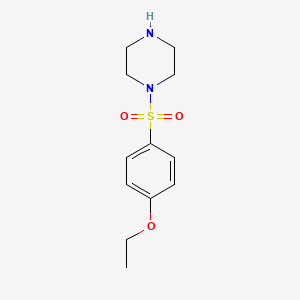 molecular formula C12H18N2O3S B2567105 1-((4-Ethoxyphenyl)sulfonyl)piperazine CAS No. 64-77-7; 731821-80-0