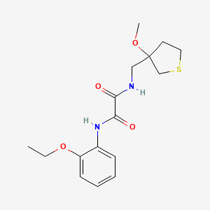 molecular formula C16H22N2O4S B2567125 N1-(2-ethoxyphenyl)-N2-((3-methoxytetrahydrothiophen-3-yl)methyl)oxalamide CAS No. 1448056-72-1