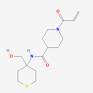 B2567129 N-[4-(Hydroxymethyl)thian-4-yl]-1-prop-2-enoylpiperidine-4-carboxamide CAS No. 2361875-99-0