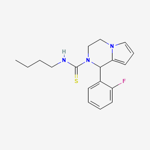 molecular formula C18H22FN3S B2567132 N-butyl-1-(2-fluorophenyl)-1H,2H,3H,4H-pyrrolo[1,2-a]pyrazine-2-carbothioamide CAS No. 393824-79-8