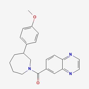 molecular formula C22H23N3O2 B2567167 6-[3-(4-methoxyphenyl)azepane-1-carbonyl]quinoxaline CAS No. 1795197-23-7