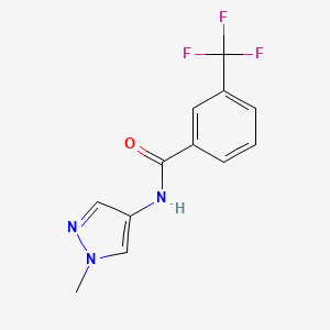 molecular formula C12H10F3N3O B2567189 N-(1-methyl-1H-pyrazol-4-yl)-3-(trifluoromethyl)benzamide CAS No. 2309575-32-2