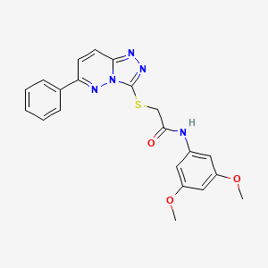 molecular formula C21H19N5O3S B2567267 N-(3,5-dimethoxyphenyl)-2-((6-phenyl-[1,2,4]triazolo[4,3-b]pyridazin-3-yl)thio)acetamide CAS No. 894037-08-2