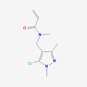 molecular formula C10H14ClN3O B2567276 n-[(5-Chloro-1,3-dimethyl-1h-pyrazol-4-yl)methyl]-n-methylprop-2-enamide CAS No. 2224189-27-7
