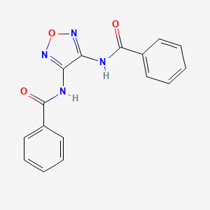 molecular formula C16H12N4O3 B2567285 N-(4-benzamido-1,2,5-oxadiazol-3-yl)benzamide CAS No. 300359-81-3