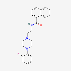 molecular formula C23H24FN3O B2567324 N-(2-(4-(2-fluorophenyl)piperazin-1-yl)ethyl)-1-naphthamide CAS No. 1049431-63-1