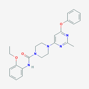 molecular formula C24H27N5O3 B2567339 N-(2-ethoxyphenyl)-4-(2-methyl-6-phenoxypyrimidin-4-yl)piperazine-1-carboxamide CAS No. 946325-22-0
