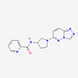 molecular formula C15H15N7O B2567346 N-(1-([1,2,4]triazolo[4,3-b]pyridazin-6-yl)pyrrolidin-3-yl)picolinamide CAS No. 2034390-48-0