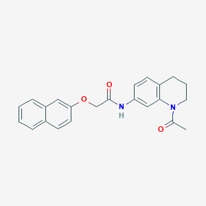 molecular formula C23H22N2O3 B2567376 N-(1-acetyl-1,2,3,4-tetrahydroquinolin-7-yl)-2-(naphthalen-2-yloxy)acetamide CAS No. 898465-13-9