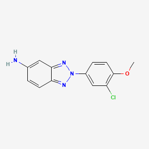 molecular formula C13H11ClN4O B2567399 2-(3-chloro-4-methoxyphenyl)-2H-1,2,3-benzotriazol-5-amine CAS No. 380584-27-0