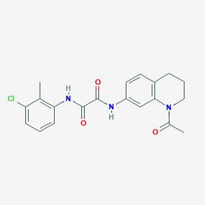 molecular formula C20H20ClN3O3 B2567401 N-(1-acetyl-1,2,3,4-tetrahydroquinolin-7-yl)-N'-(3-chloro-2-methylphenyl)ethanediamide CAS No. 898439-93-5