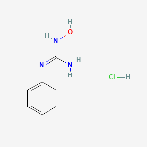 molecular formula C7H10ClN3O B2567406 1-Hydroxy-2-phenylguanidine;hydrochloride CAS No. 401510-67-6