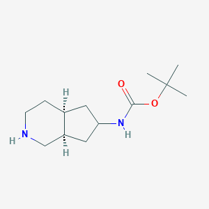 molecular formula C13H24N2O2 B2567409 Tert-butyl N-[(4aS,7aR)-2,3,4,4a,5,6,7,7a-octahydro-1H-cyclopenta[c]pyridin-6-yl]carbamate CAS No. 2309442-01-9