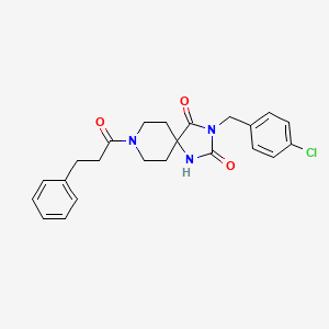 3-(4-Chlorobenzyl)-8-(3-phenylpropanoyl)-1,3,8-triazaspiro[4.5]decane-2,4-dione