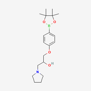 1-(Pyrrolidin-1-yl)-3-(4-(4,4,5,5-tetramethyl-1,3,2-dioxaborolan-2-yl)phenoxy)propan-2-ol