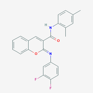 (2Z)-2-[(3,4-difluorophenyl)imino]-N-(2,4-dimethylphenyl)-2H-chromene-3-carboxamide