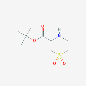 molecular formula C9H17NO4S B2567482 Tert-butyl 1,1-dioxo-1lambda6-thiomorpholine-3-carboxylate CAS No. 1909309-07-4