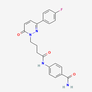 4-(4-(3-(4-fluorophenyl)-6-oxopyridazin-1(6H)-yl)butanamido)benzamide