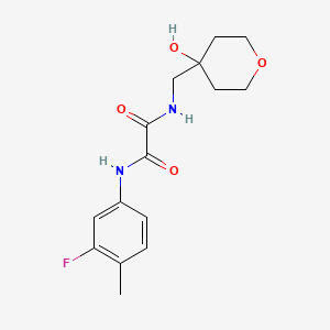N1-(3-fluoro-4-methylphenyl)-N2-((4-hydroxytetrahydro-2H-pyran-4-yl)methyl)oxalamide