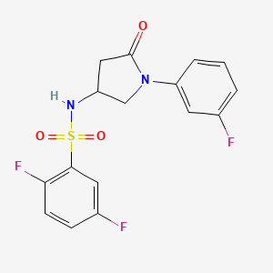 2,5-difluoro-N-(1-(3-fluorophenyl)-5-oxopyrrolidin-3-yl)benzenesulfonamide