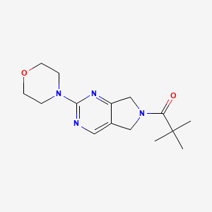 2,2-dimethyl-1-(2-morpholino-5H-pyrrolo[3,4-d]pyrimidin-6(7H)-yl)propan-1-one