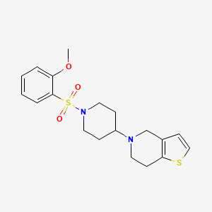 5-(1-((2-Methoxyphenyl)sulfonyl)piperidin-4-yl)-4,5,6,7-tetrahydrothieno[3,2-c]pyridine