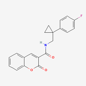 N-((1-(4-fluorophenyl)cyclopropyl)methyl)-2-oxo-2H-chromene-3-carboxamide