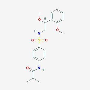 molecular formula C20H26N2O5S B2567515 N-(4-(N-(2-methoxy-2-(2-methoxyphenyl)ethyl)sulfamoyl)phenyl)isobutyramide CAS No. 1788558-58-6
