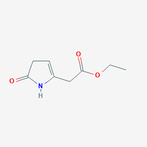 molecular formula C8H11NO3 B2567525 Ethyl 2-(2-oxo-1,3-dihydropyrrol-5-yl)acetate CAS No. 412283-66-0