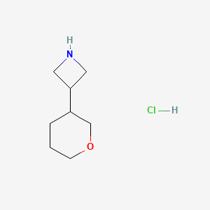 molecular formula C8H16ClNO B2567529 3-(Oxan-3-yl)azetidine hydrochloride CAS No. 2126176-75-6