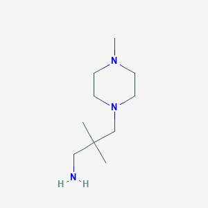 molecular formula C10H23N3 B2567560 2,2-Dimethyl-3-(4-methyl-piperazin-1-yl)-propylamine CAS No. 879059-43-5
