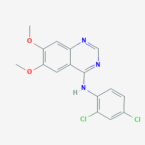 molecular formula C16H13Cl2N3O2 B2567590 N-(2,4-dichlorophenyl)-6,7-dimethoxyquinazolin-4-amine CAS No. 331662-51-2