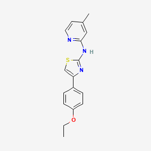 molecular formula C17H17N3OS B2567667 N-[4-(4-ethoxyphenyl)-1,3-thiazol-2-yl]-4-methylpyridin-2-amine CAS No. 1031966-58-1