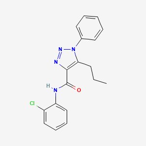 molecular formula C18H17ClN4O B2567689 N-(2-chlorophenyl)-1-phenyl-5-propyl-1H-1,2,3-triazole-4-carboxamide CAS No. 950230-54-3
