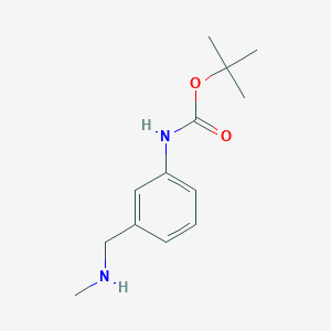 molecular formula C13H20N2O2 B2567699 tert-butyl N-(3-[(methylamino)methyl]phenyl)carbamate CAS No. 1508477-85-7