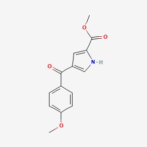 molecular formula C14H13NO4 B2567705 Methyl 4-(4-methoxybenzoyl)-1H-pyrrole-2-carboxylate CAS No. 478259-71-1