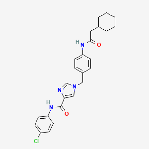 N-(4-chlorophenyl)-1-(4-(2-cyclohexylacetamido)benzyl)-1H-imidazole-4-carboxamide
