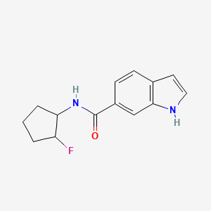 molecular formula C14H15FN2O B2567769 N-(2-fluorocyclopentyl)-1H-indole-6-carboxamide CAS No. 2197610-32-3