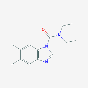 molecular formula C14H19N3O B256777 N,N-diethyl-5,6-dimethyl-1H-benzimidazole-1-carboxamide 
