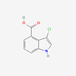 molecular formula C9H6ClNO2 B2567789 3-Chloro-1H-indole-4-carboxylic acid CAS No. 1556154-44-9